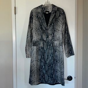 Snakeskin Style Trench Coat
